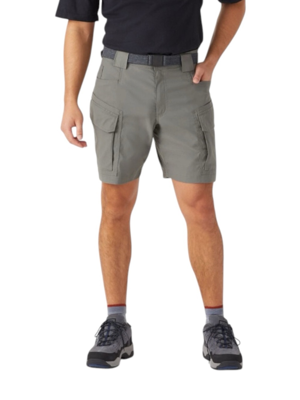 Duluth Flex Dry on the Fly Cargo Shorts Men’s 46 Gunmetal Relaxed Fit 9" Inseam